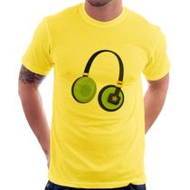 Camiseta Headphone Verde - Foca na Moda