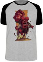 Camiseta Hellboy Blusa Plus Size extra grande adulto ou infantil Camiseta Hellboy Blusa Plus Size extra grande adulto ou infantil