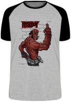 Camiseta HellBoy dedo Blusa Plus Size extra grande adulto ou infantil Camiseta HellBoy dedo Blusa Plus Size extra grande adulto ou infantil