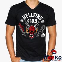 Camiseta HellFire Club 100% Algodão Stranger Things Geeko