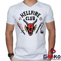 Camiseta Hellfire Club 100% Algodão Stranger Things Geeko