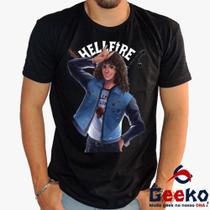 Camiseta Hellfire Club Eddie Munson 100% Algodão Stranger Things Geeko