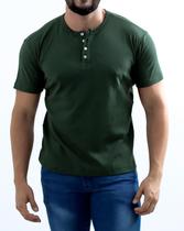 Camiseta Henley J Silver Slim Fit Manga Curta 4 Botões - Disponível em 3 cores
