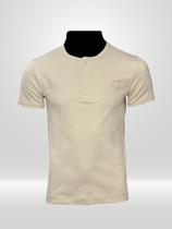 Camiseta Henley Masculina Palha