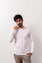 Camiseta Henley Regular Manga Longa