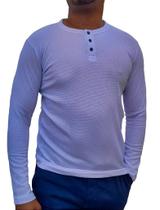 Camiseta HENLEY TECIDO 3D Masculina Slim Fit Manga Longa URB4N - 4 CORES - LANÇAMENTO