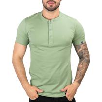 Camiseta Henley VersatiOld Verde Sálvia