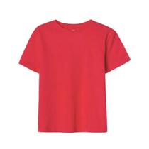 Camiseta Hering Básica Infantil Menino Toddler Manga Curta Vermelho