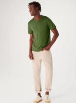 Camiseta Hering Básica Masculina Slim Em Malha Flamê Verde Tamanho M Camiseta Hering Básica Masculina Slim Em Malha Flamê Verde Tamanho M