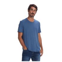 Camiseta Hering Decote V Básica World Masculina Azul - Verde