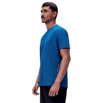 Camiseta Hering Esportiva Masculina Com Recortes Easy Care Azul