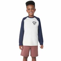 Camiseta Hering Infantil Menino Regular Com Estampa Branca