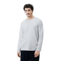 Camiseta Hering Manga Longa Lisa Cinza