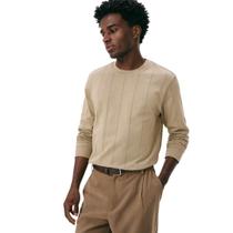 Camiseta Hering Manga Longa Texturizada Marrom Liso Camiseta Hering Manga Longa Texturizada Marrom Liso