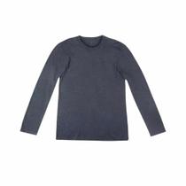 Camiseta Hering Masculina Manga Longa World Cinza - Verde