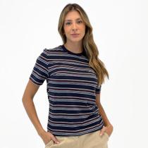 Camiseta Hering T-Shirt Listrada Manga Curta Feminina
