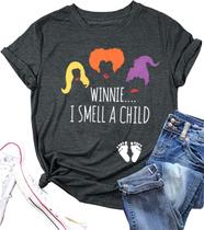 Camiseta HEYO Halloween Pregnancy Cute Graphics Tee Grey M