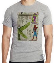 Camiseta Hieróglifos Homem Aranha Blusa criança infantil juvenil adulto camisa todos tamanhos