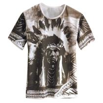 Camiseta Hippie Boho Tribo Índios Artesanal Unissex