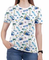 Camiseta Hippie Feminina Blusa Roupas surfista Verao