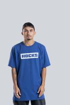 Camiseta Hocks Box Logo Letter Azul Marinho