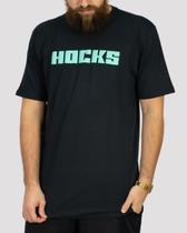 Camiseta Hocks Logo Letter - Preta