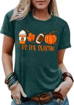 Camiseta Hohololo Halloween Tis The Season Pumpkin Latte Feminina Camiseta Hohololo Halloween Tis The Season Pumpkin Latte Feminina