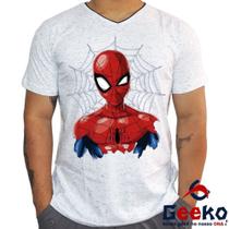 Camiseta Homem-Aranha 100% Algodão Geeko Spiderman Homem Aranha