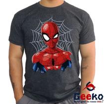 Camiseta Homem-Aranha 100% Algodão Geeko Spiderman Homem Aranha