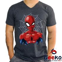 Camiseta Homem-Aranha 100% Algodão Geeko Spiderman Homem Aranha