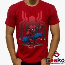 Camiseta Homem-Aranha 100% Algodão Spiderman Homem Aranha Geeko