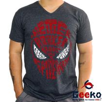 Camiseta Homem-Aranha 100% Algodão Spiderman Peter Parker Homem Aranha Spider Man Geeko