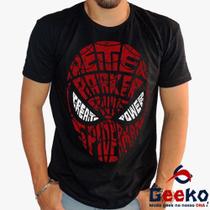 Camiseta Homem-Aranha 100% Algodão Spiderman Peter Parker Homem Aranha Spider Man Geeko