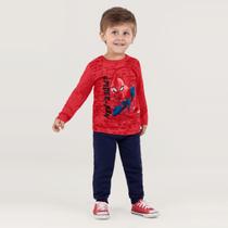 Camiseta Homem Aranha Em Malha Vermelho