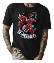 Camiseta Homem Aranha Marvel Camisa Geek Nerd Filme Algodão