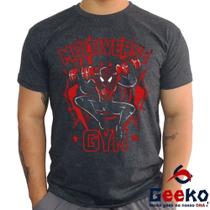 Camiseta Homem-Aranha Multiverse Gym 100% Algodão Spiderman Homem Aranha Academia Fit Fitness Geeko