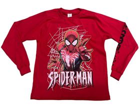 Camiseta Homem Aranha Spiderman Blusa de Frio Infantil Manga Longa Maj662 BM