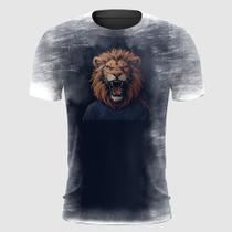 Camiseta Homem com Cabeça de Leão