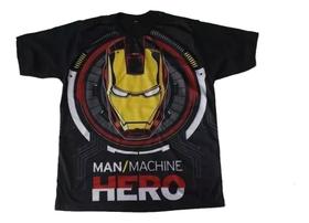 Camiseta Homem De Ferro Iron Man Vingadores Avengers Blusa Adulto Unissex H066 BM