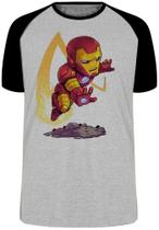 Camiseta Homem Ferro Blusa Plus Size extra grande adulto ou infantil