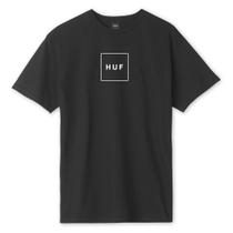 Camiseta Huf Essentials Box Logo Masculina Preto Camiseta Huf Essentials Box Logo Masculina Preto