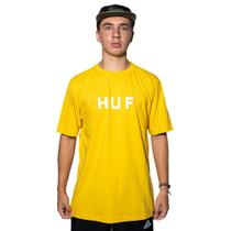 Camiseta huf essentials og logo tee amarelo gold Camiseta huf essentials og logo tee amarelo gold