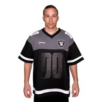 Camiseta Huge Approve x NFL Raiders - Preta e Cinza