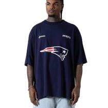 Camiseta Huge Oversized Approve x NFL II Patriots Marinho