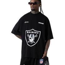 Camiseta Huge Oversized Approve x NFL II Raiders Preta