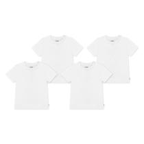 Camiseta HUGGIES 4 Unidades Básica Blanca de Algodón Orgánico