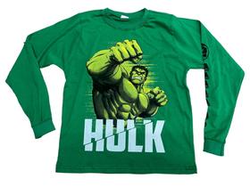 Camiseta Hulk Blusa Manga Longa de Frio Infantil Desenho Super Herói Maj661 BM