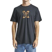 Camiseta Hurley Icon Fire SM24 Masculina Preto Camiseta Hurley Icon Fire SM24 Masculina Preto