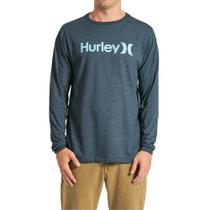 Camiseta Hurley Manga Longa O&O Solid Masculina Azul Marinho