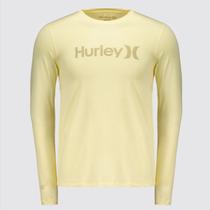 Camiseta Hurley One e Only I Manga Longa Amarela
